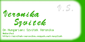 veronika szvitek business card